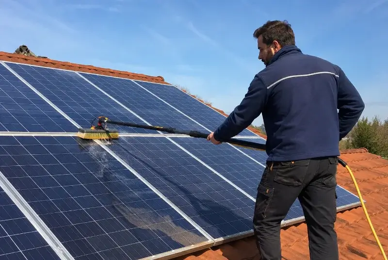 Nettoyage et entretien de panneaux solaires à Béceleuf